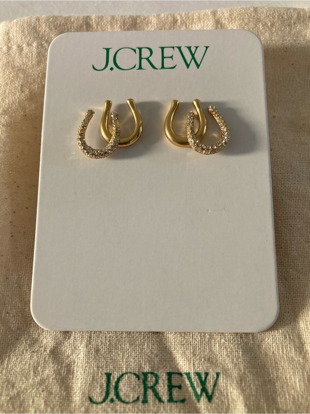 JCrew horseshoe stud earrings